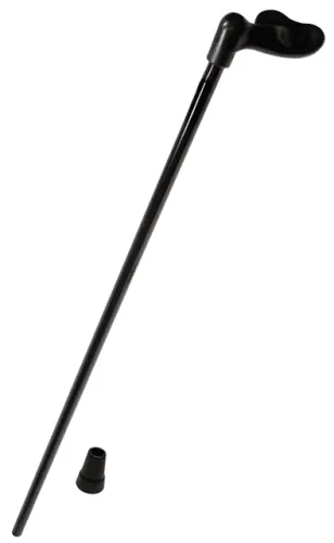 Gehstock Fischergriff, ablängbar schwarz