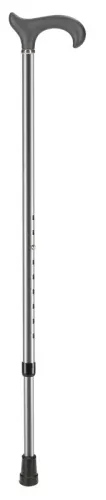 Gehstock Derby-Softgriff, metallic grau