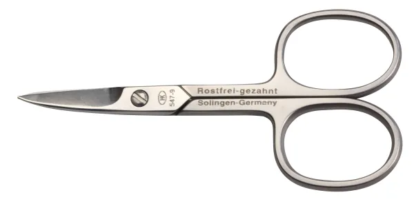 Nagelschere lange Spitze gebogen mit Micro-Zahnung