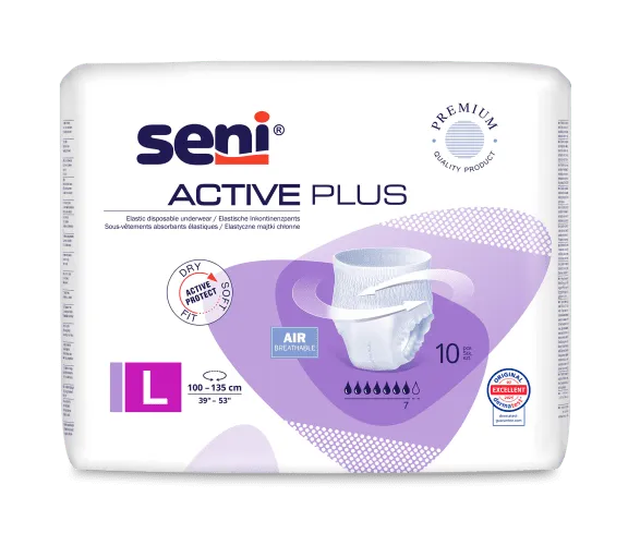 Einweginkontinenzslips Seni Active Plus large (1 Karton: 8x10 Stück)