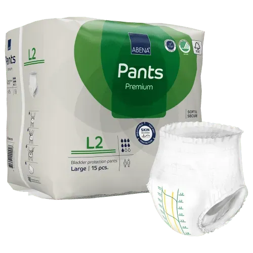 Windelhose ABENA-Pants Premium L2 Hüfte 100 bis 140 cm (1 Karton: 6 x 15 Stk)