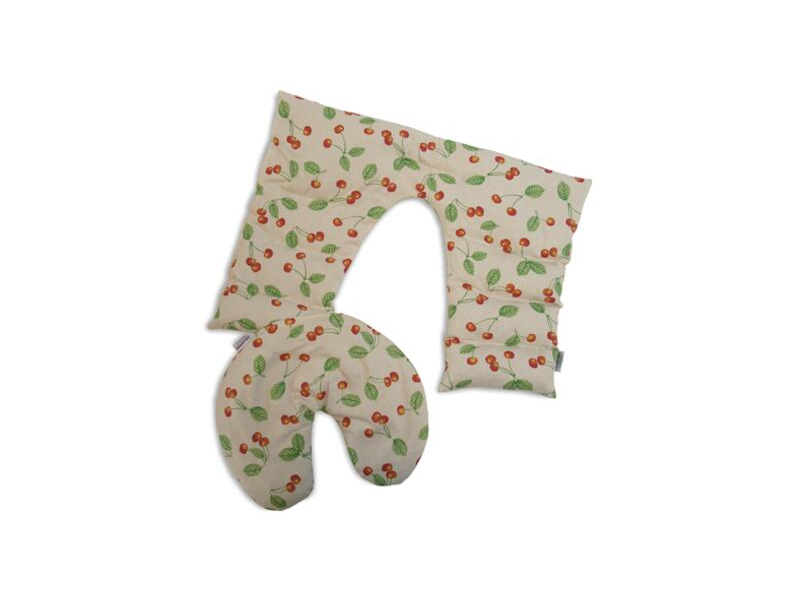 Kirschkern-Nackenkissen und -Hörnchen