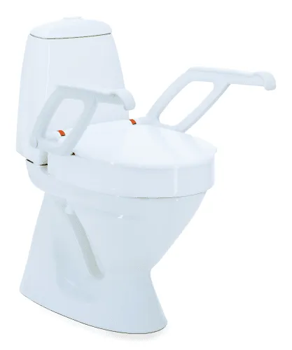 Toilettensitzerhöhung AQUATEC 90000 mit Deckel und Armlehnen