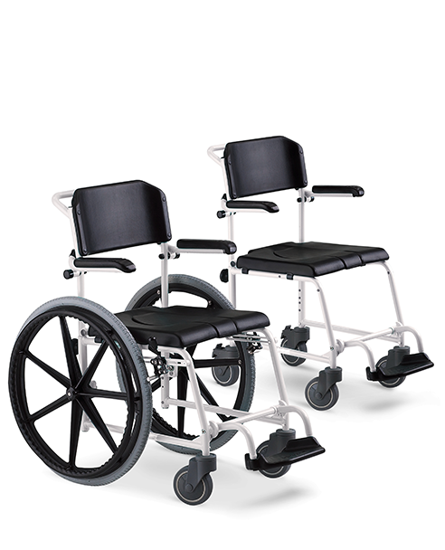 Dusch- und Toilettenrollstuhl McWet, 24"Zoll