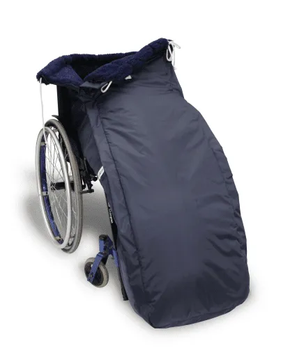Schlupfsack Wollpelz marine-grün/grau