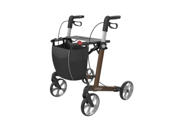Rollator SERVER Standard mit Stockhalter und Tasche