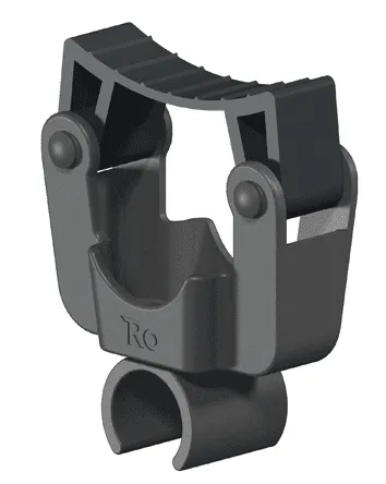 Stockhalterklemme universal mit Kunststoff-Schelle 22mm und 25mm