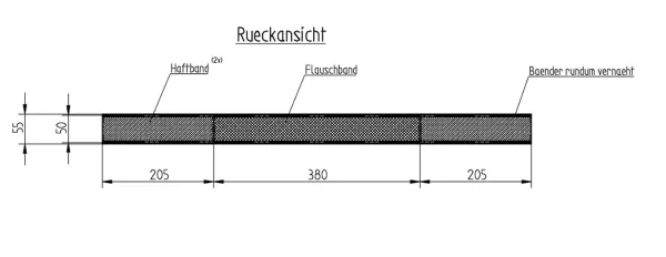 Wadenband mit Klettverschluss / Beingurt SB 38-58, schwarz