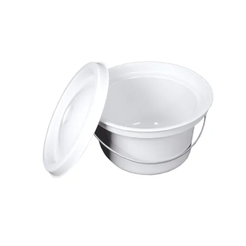 Toilettenstuhltopf grau mit Deckel