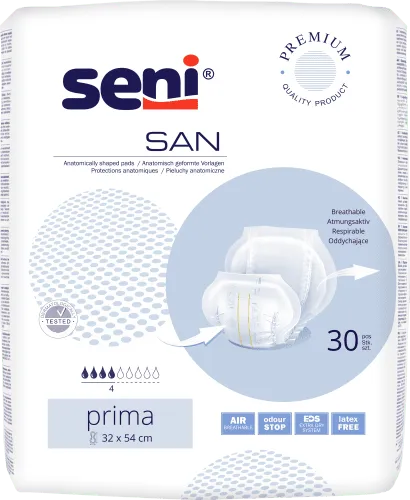 Inkontinenzvorlagen Seni San Prima (1 Karton: 4 x 30 Stück)
